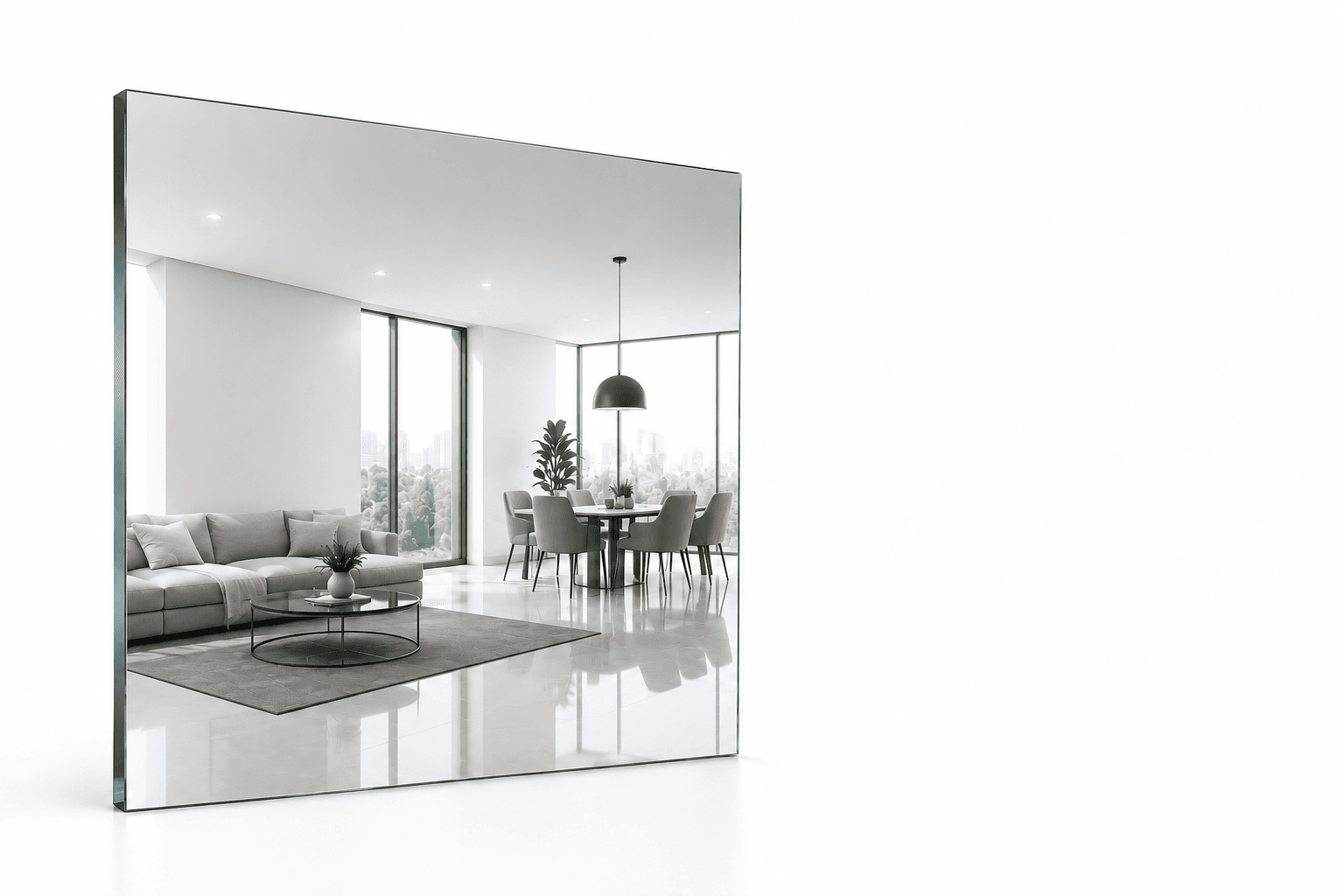 Aluminium Mirror Architectural Glass Details