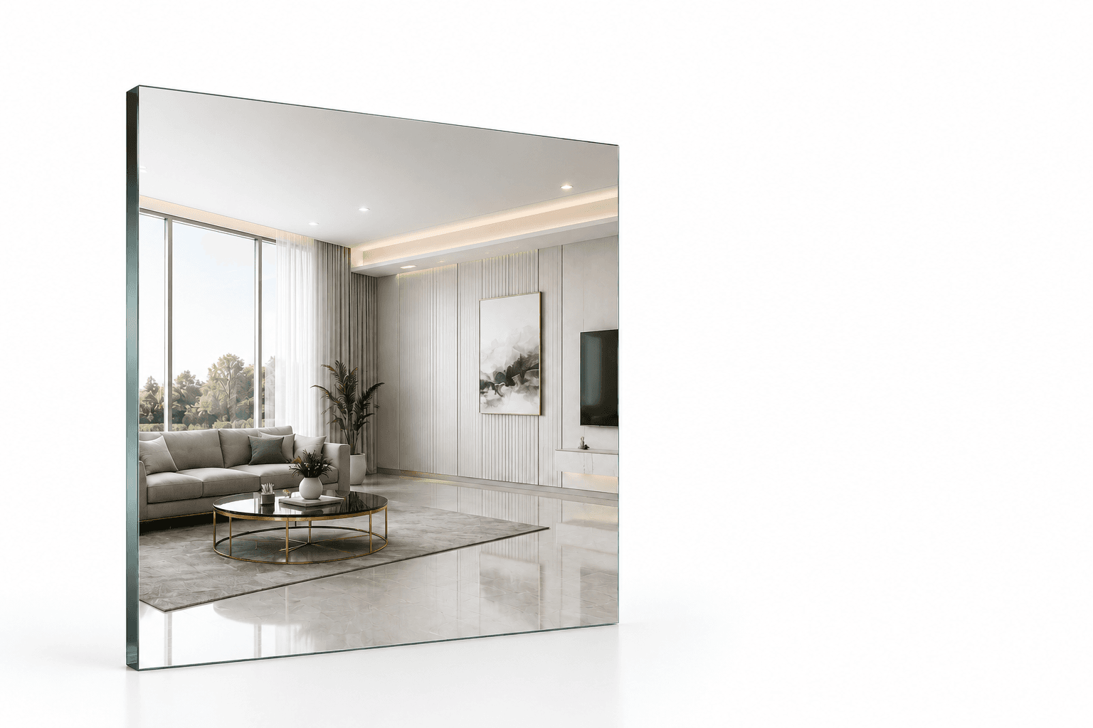 Silver Mirror Architectural Glass Details
